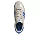 adidas Samba OG Cloud White Blue Gum nízke streetové tenisky biele-modré — produktová fotografia na bielom pozadí, bočný pohľad