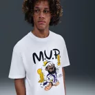 LeBron 'Bubble Boy' Basketball T-Shirt White pánske tričko biele — produktová fotografia na bielom pozadí, bočný pohľad