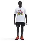 LeBron 'Heat Wave' Basketball T-shirt White pánske tričko biele — produktová fotografia na bielom pozadí, bočný pohľad