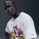 LeBron 'Heat Wave' Basketball T-shirt White pánske tričko biele — produktová fotografia na bielom pozadí, bočný pohľad