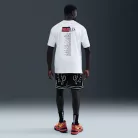 LeBron 'Heat Wave' Basketball T-shirt White pánske tričko biele — produktová fotografia na bielom pozadí, bočný pohľad