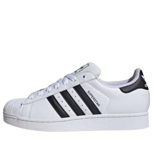 adidas Superstar II White Black nízke streetové tenisky biele-čierne — produktová fotografia na bielom pozadí, bočný pohľad