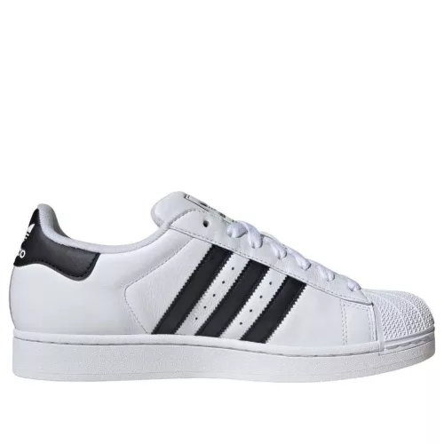 adidas Superstar II White Black nízke streetové tenisky biele-čierne — produktová fotografia na bielom pozadí, bočný pohľad