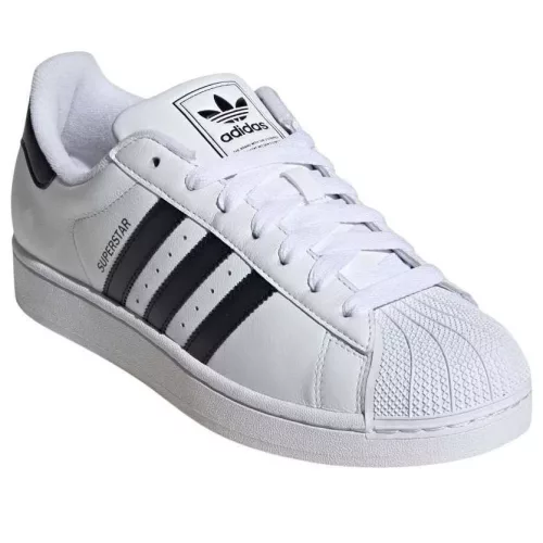 adidas Superstar II White Black nízke streetové tenisky biele-čierne — produktová fotografia na bielom pozadí, bočný pohľad