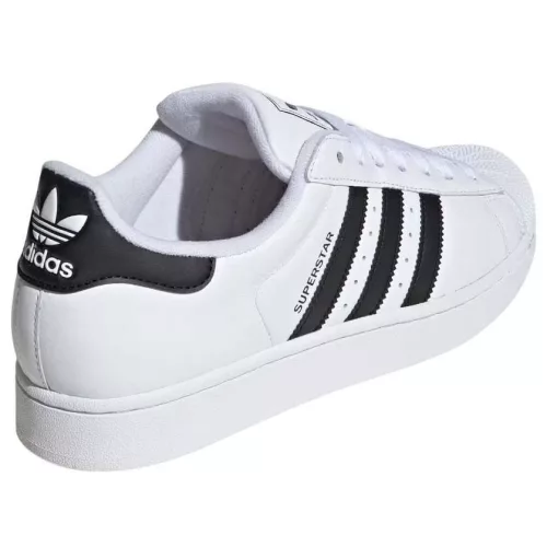 adidas Superstar II White Black nízke streetové tenisky biele-čierne — produktová fotografia na bielom pozadí, bočný pohľad