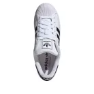 adidas Superstar II White Black nízke streetové tenisky biele-čierne — produktová fotografia na bielom pozadí, bočný pohľad