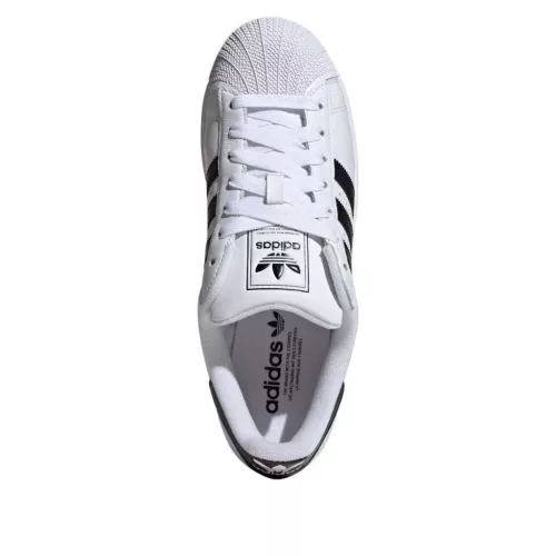 adidas Superstar II White Black nízke streetové tenisky biele-čierne — produktová fotografia na bielom pozadí, bočný pohľad