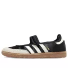 adidas Samba Jane Black Off White dámske nízke streetové tenisky čierne-biele — produktová fotografia na bielom pozadí, bočný pohľad