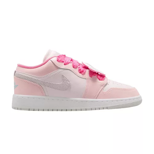 Air Jordan 1 Low SE Pink Bloom (GS) detské nízke mestské tenisky ružové