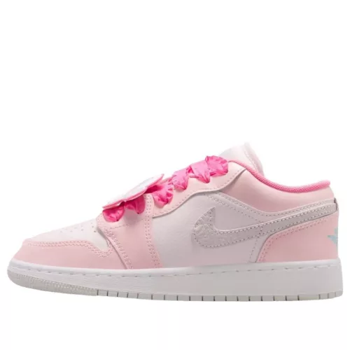 Air Jordan 1 Low SE Pink Bloom (GS) detské nízke mestské tenisky ružové