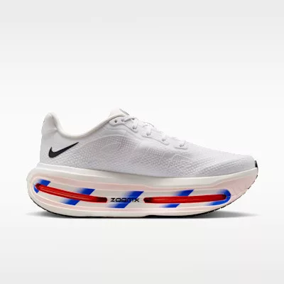 Nike Vomero Premium CM White Racer Blue Crimson nízke bežecké tenisky biele-modré — produktová fotografia na bielom pozadí, bočný pohľad