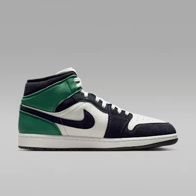Air Jordan 1 Mid SE Lucky Green pánske členkové mestské tenisky biele zelené žlté čierne