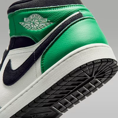 Air Jordan 1 Mid SE Lucky Green pánske členkové mestské tenisky biele zelené žlté čierne