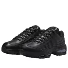 Nike Air Max 95 QS Big Bubble Black Leather nízke streetové tenisky čierne — produktová fotografia na bielom pozadí, bočný pohľad