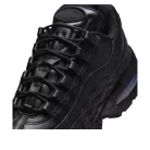 Nike Air Max 95 QS Big Bubble Black Leather nízke streetové tenisky čierne — produktová fotografia na bielom pozadí, bočný pohľad