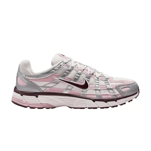 Nike P-6000 Silver Burgundy Plum Chalk (Women's) dámske nízke mestské tenisky strieborné bordové