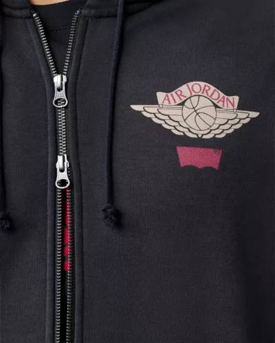 Nike Jordan x Levi's Full Zip Hoodie Black unisex mikina čierna