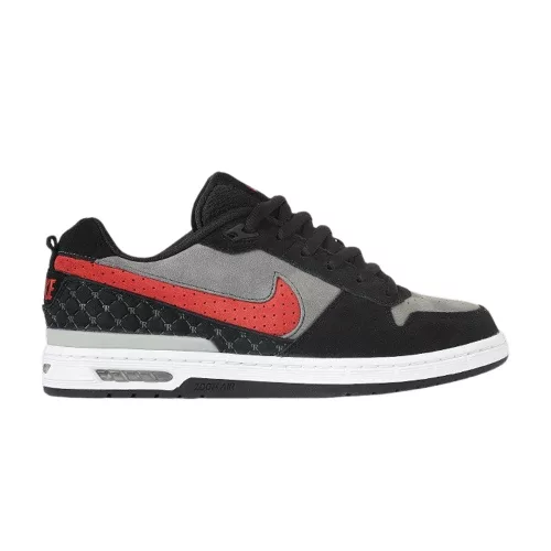 Nike SB Zoom Air Paul Rodriguez 1 OG Bred nízke skejtové tenisky — produktová fotografia na bielom pozadí, bočný pohľad
