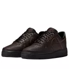 Nike Air Force 1 Low '07 PRM Morse Code Velvet Brown Black nízke streetové tenisky hnedé-čierne — produktová fotografia na bielom pozadí, bočný pohľad
