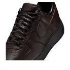 Nike Air Force 1 Low '07 PRM Morse Code Velvet Brown Black nízke streetové tenisky hnedé-čierne — produktová fotografia na bielom pozadí, bočný pohľad