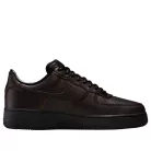 Nike Air Force 1 Low '07 PRM Morse Code Velvet Brown Black nízke streetové tenisky hnedé-čierne — produktová fotografia na bielom pozadí, bočný pohľad