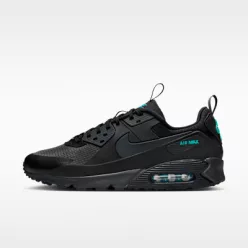 Nike Air Max 90 Drift Black Dusty Cactus nízke streetové tenisky čierne — produktová fotografia na bielom pozadí, bočný pohľad