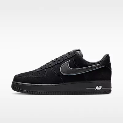 Nike Air Force 1 Low '07 LV8 Black Iron Grey pánske nízke mestské tenisky čierne sivé