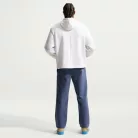Nike Kobe Dri-FIT Fleece Pullover Basketball Hoodie White mikina s kapucňou biela — produktová fotografia na bielom pozadí, bočný pohľad