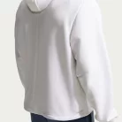 Nike Kobe Dri-FIT Fleece Pullover Basketball Hoodie White mikina s kapucňou biela — produktová fotografia na bielom pozadí, bočný pohľad