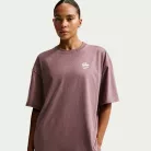 Nike NSW Oversized Tee 'Tattoo/Sail' tričko lomené biele — produktová fotografia na bielom pozadí, bočný pohľad