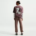 Nike NSW Oversized Tee 'Tattoo/Sail' tričko lomené biele — produktová fotografia na bielom pozadí, bočný pohľad