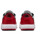 Jordan 1 Low Golf Spiked Chicago nízke streetové tenisky — produktová fotografia na bielom pozadí, bočný pohľad