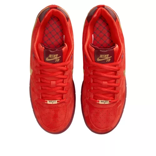 Nike SB Zoom Air Paul Rodriguez 1 Habanero Red All-Star nízke skejtové tenisky červené — produktová fotografia na bielom pozadí, bočný pohľad