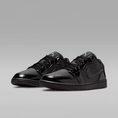 Jordan 1 Low SE Black Croc Scream Green (Women's) dámske nízke mestské tenisky čierne zelené