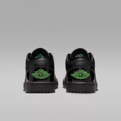 Jordan 1 Low SE Black Croc Scream Green (Women's) dámske nízke mestské tenisky čierne zelené