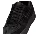 Nike Air Force 1 Low Valentine's Day Triple Black (2026) dámske nízke streetové tenisky čierne — produktová fotografia na bielom pozadí, bočný pohľad