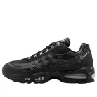 Nike Air Max 95 Big Bubble Black Carbon nízke streetové tenisky čierne-strieborné — produktová fotografia na bielom pozadí, bočný pohľad