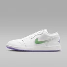 Jordan 1 Low SE Quai54 pánske nízke mestské tenisky biele zelené fialové