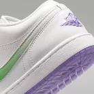 Jordan 1 Low SE Quai54 pánske nízke mestské tenisky biele zelené fialové