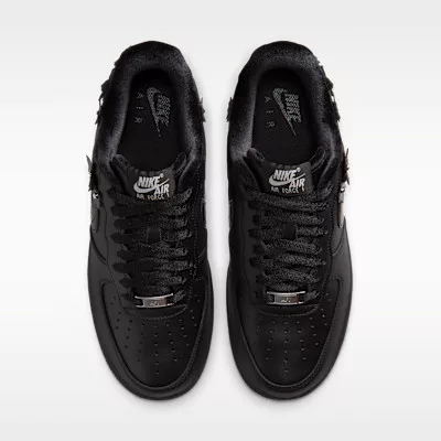 Nike Air Force 1 Low '07 Florette Black Off-Noir (Women's) dámske nízke mestské tenisky čierne