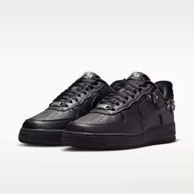 Nike Air Force 1 Low '07 Florette Black Off-Noir (Women's) dámske nízke mestské tenisky čierne