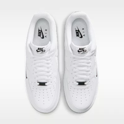 Nike Air Force 1 '07 LV8 White Black Reflect Silver pánske nízke mestské tenisky biele čierne strieborné