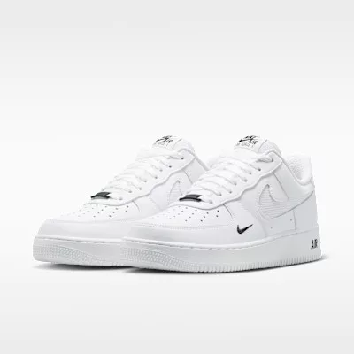 Nike Air Force 1 '07 LV8 White Black Reflect Silver pánske nízke mestské tenisky biele čierne strieborné