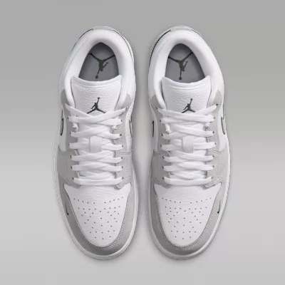 Jordan 1 Low White Iron Grey pánske nízke mestské tenisky biele sivé