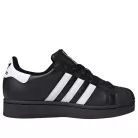 adidas Superstar II Black White detské nízke streetové tenisky čierne-biele — produktová fotografia na bielom pozadí, bočný pohľad