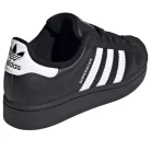 adidas Superstar II Black White detské nízke streetové tenisky čierne-biele — produktová fotografia na bielom pozadí, bočný pohľad