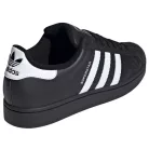 adidas Superstar 2 Core Black Cloud White nízke streetové tenisky čierne-biele — produktová fotografia na bielom pozadí, bočný pohľad