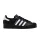 adidas Superstar 2 Core Black Cloud White nízke streetové tenisky čierne-biele — produktová fotografia na bielom pozadí, bočný pohľad