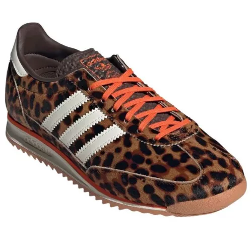 adidas SL 72 OG Leopard Print dámske nízke streetové tenisky — produktová fotografia na bielom pozadí, bočný pohľad