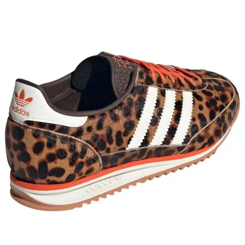adidas SL 72 OG Leopard Print dámske nízke streetové tenisky — produktová fotografia na bielom pozadí, bočný pohľad